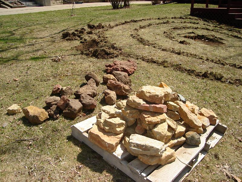 Copy of 284.jpg - Rocks, hand chosen by Judy, from the quarry. 10 April 2006